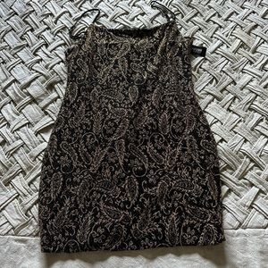 Paisley spaghetti strap mini-dress, size S